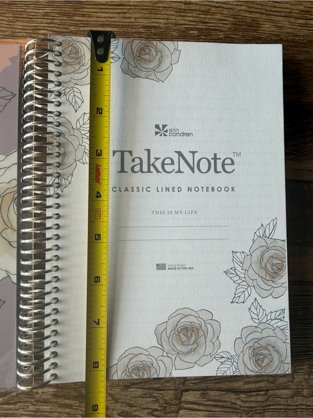 Erin Condren A5 TakeNote Notebook — White, Cream & Lavender Floral - Picture 6 of 7